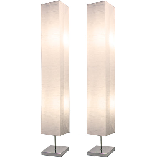 Honors Paper Floor Lamp and White Paper Shade and Foot Switch