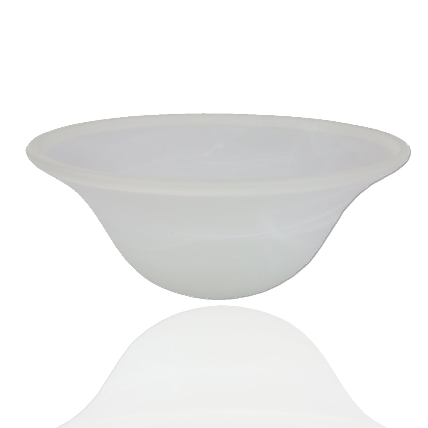 Alabaster Glass Shade Replacement – 12” Torchiere Floor Lamp Globe Shade with Marble Swirl Design