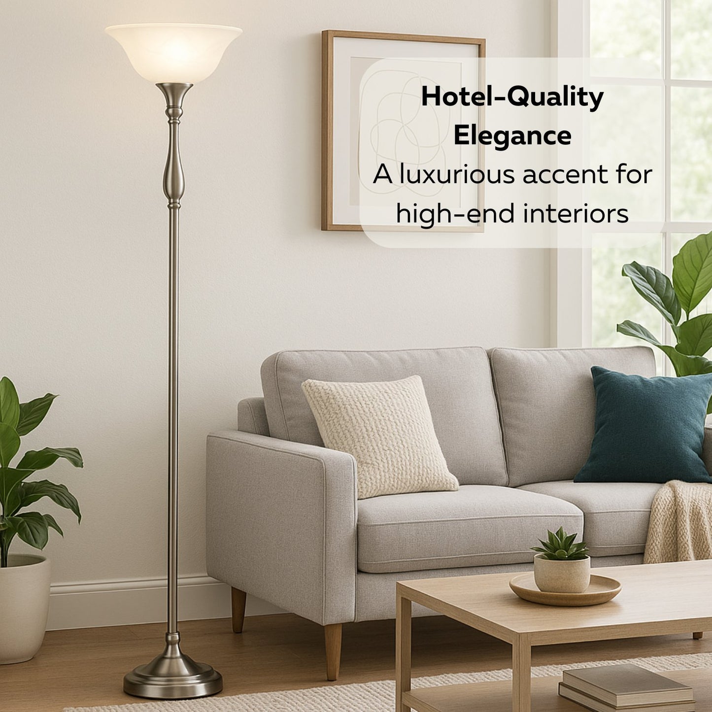 Royal Floor Lamp With Bronze Finish And Amber Alabaster Glass Shade -looking For Floor Lamp For Bedroom, Standing Lamp Or Floor Lamps For Living Room This Torchiere Floor Lamp Is A Great Choice