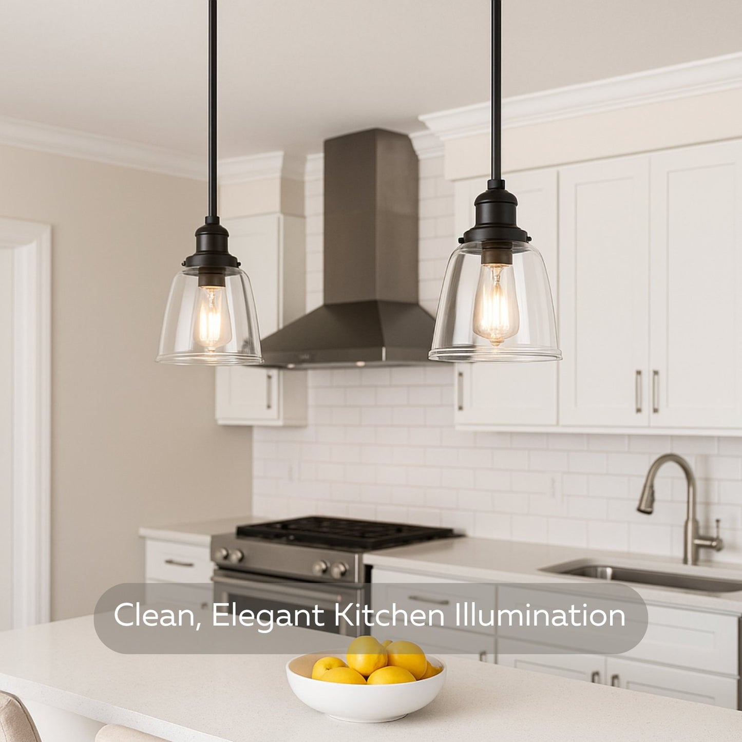 LIGHTACCENTS Ceiling Fan Light Covers For Ceiling Fan Light Kit - Clear Wave Glass Shade Lamp Replacement Kit For Ceiling Fan Light Kits. Clear Glass Shade (4-pack)