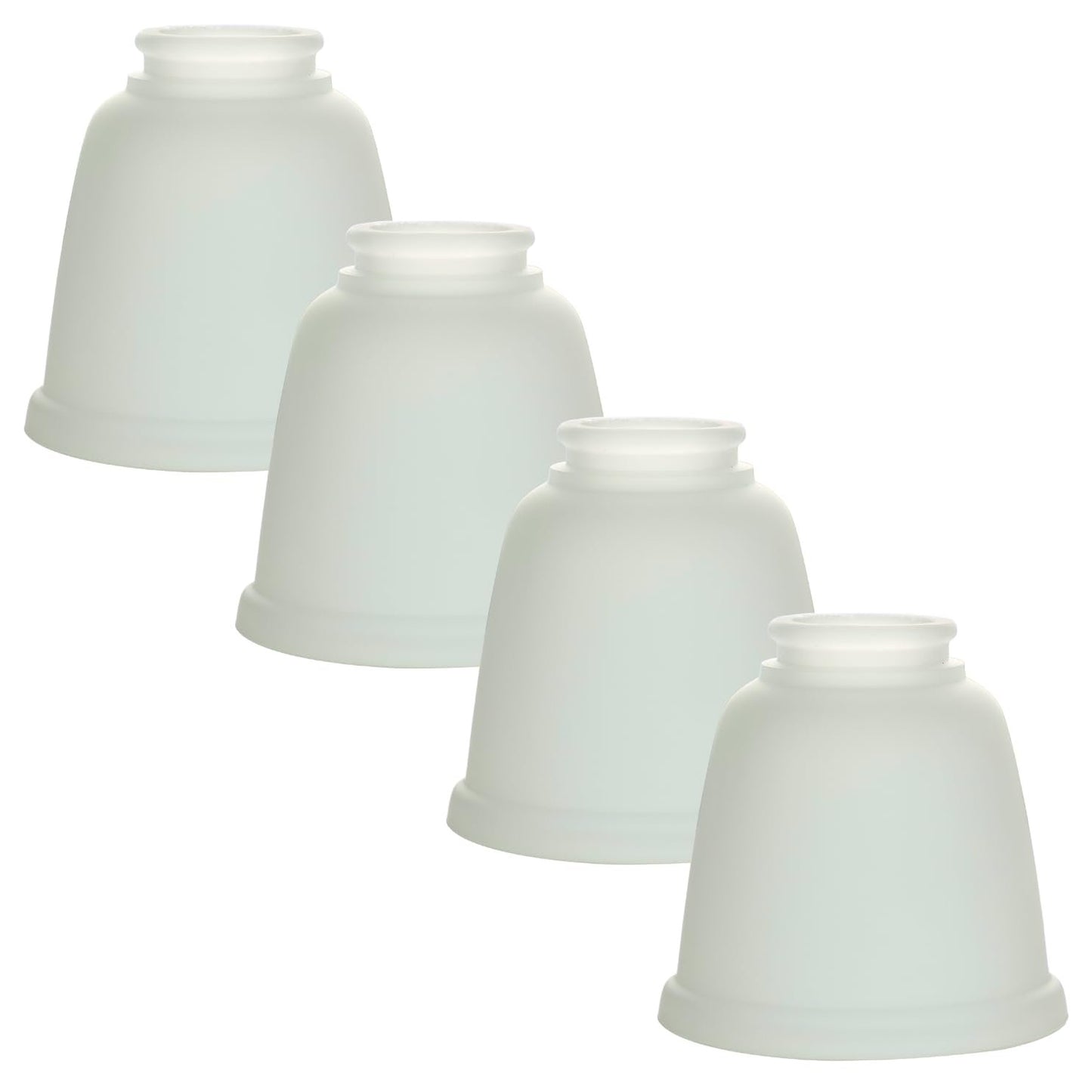 LIGHTACCENTS Ceiling Fan Light Covers For Ceiling Fan Light Kit - Clear Wave Glass Shade Lamp Replacement Kit For Ceiling Fan Light Kits. Clear Glass Shade (4-pack)