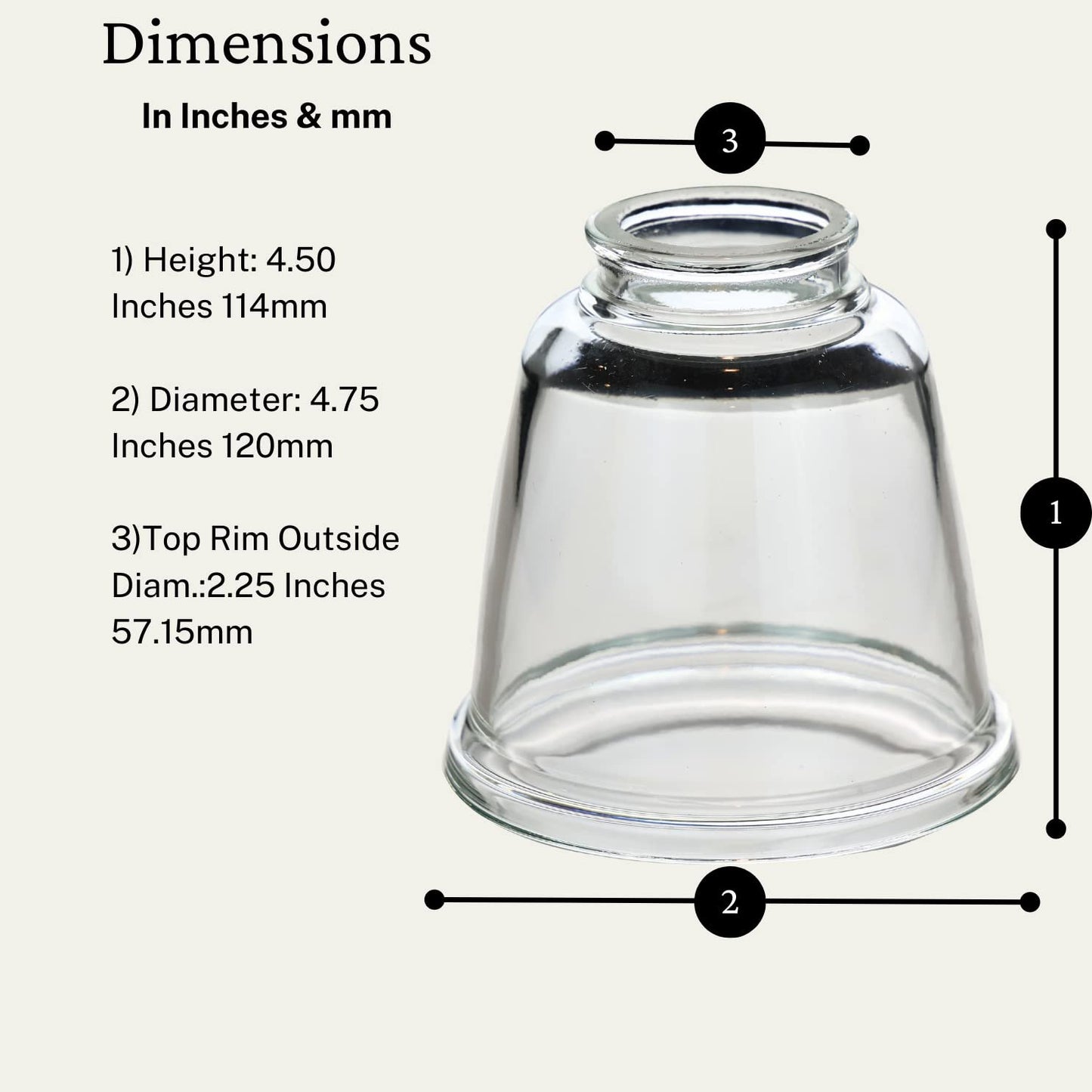 LIGHTACCENTS Ceiling Fan Light Covers For Ceiling Fan Light Kit - Clear Wave Glass Shade Lamp Replacement Kit For Ceiling Fan Light Kits. Clear Glass Shade (4-pack)