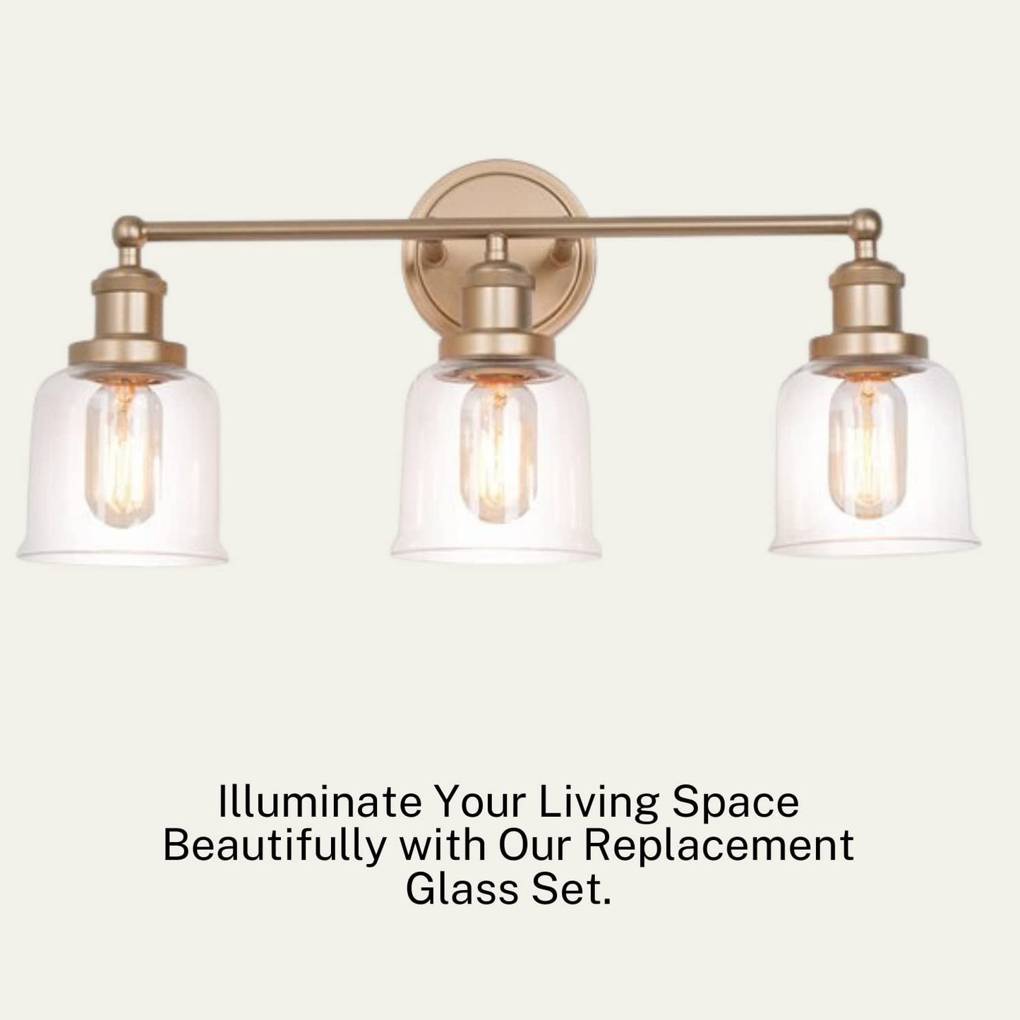 LIGHTACCENTS Ceiling Fan Light Covers For Ceiling Fan Light Kit - Clear Wave Glass Shade Lamp Replacement Kit For Ceiling Fan Light Kits. Clear Glass Shade (4-pack)
