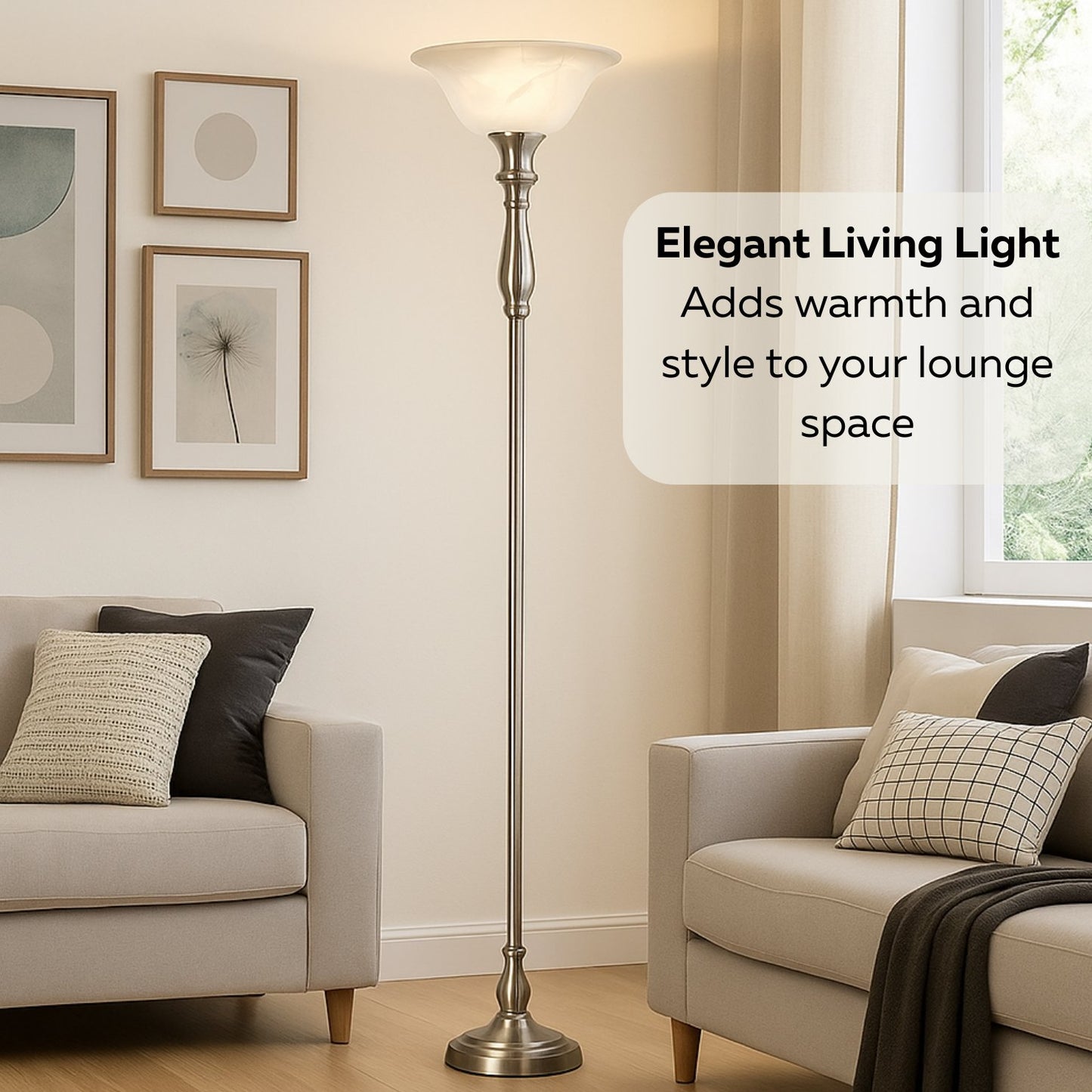 Royal Floor Lamp With Bronze Finish And Amber Alabaster Glass Shade -looking For Floor Lamp For Bedroom, Standing Lamp Or Floor Lamps For Living Room This Torchiere Floor Lamp Is A Great Choice