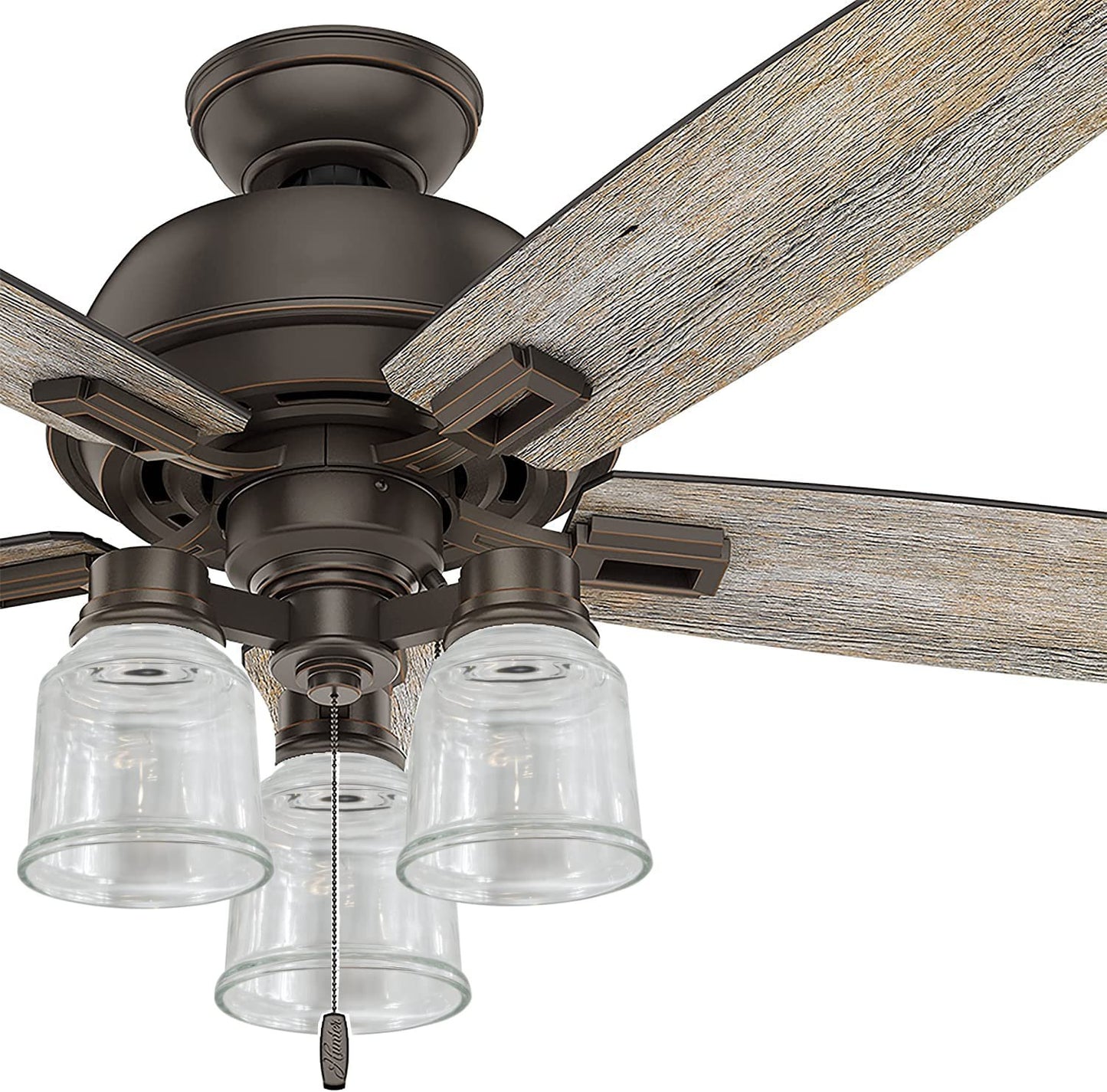 LIGHTACCENTS Ceiling Fan Light Covers For Ceiling Fan Light Kit - Clear Wave Glass Shade Lamp Replacement Kit For Ceiling Fan Light Kits. Clear Glass Shade (4-pack)