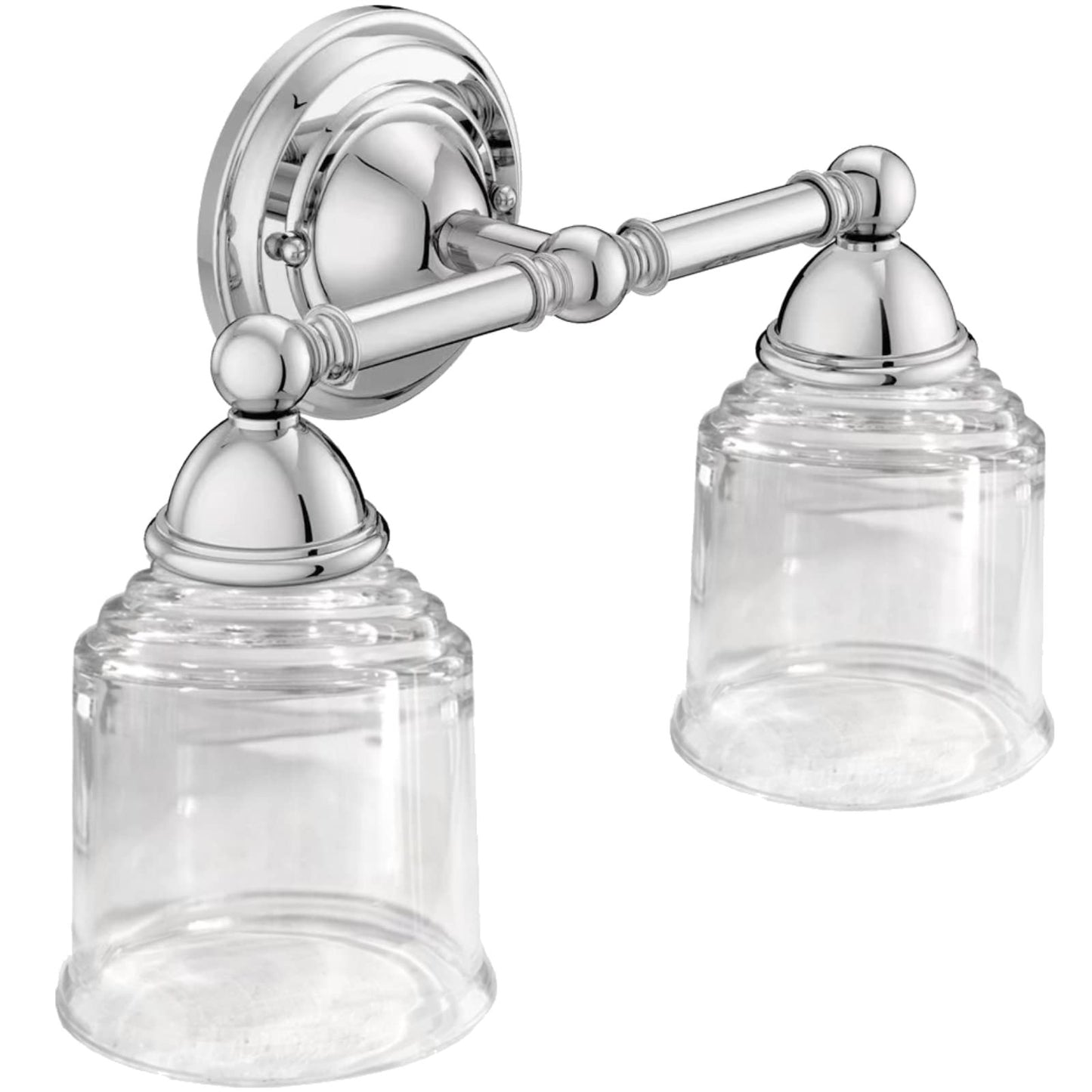 LIGHTACCENTS Ceiling Fan Light Covers For Ceiling Fan Light Kit - Clear Wave Glass Shade Lamp Replacement Kit For Ceiling Fan Light Kits. Clear Glass Shade (4-pack)