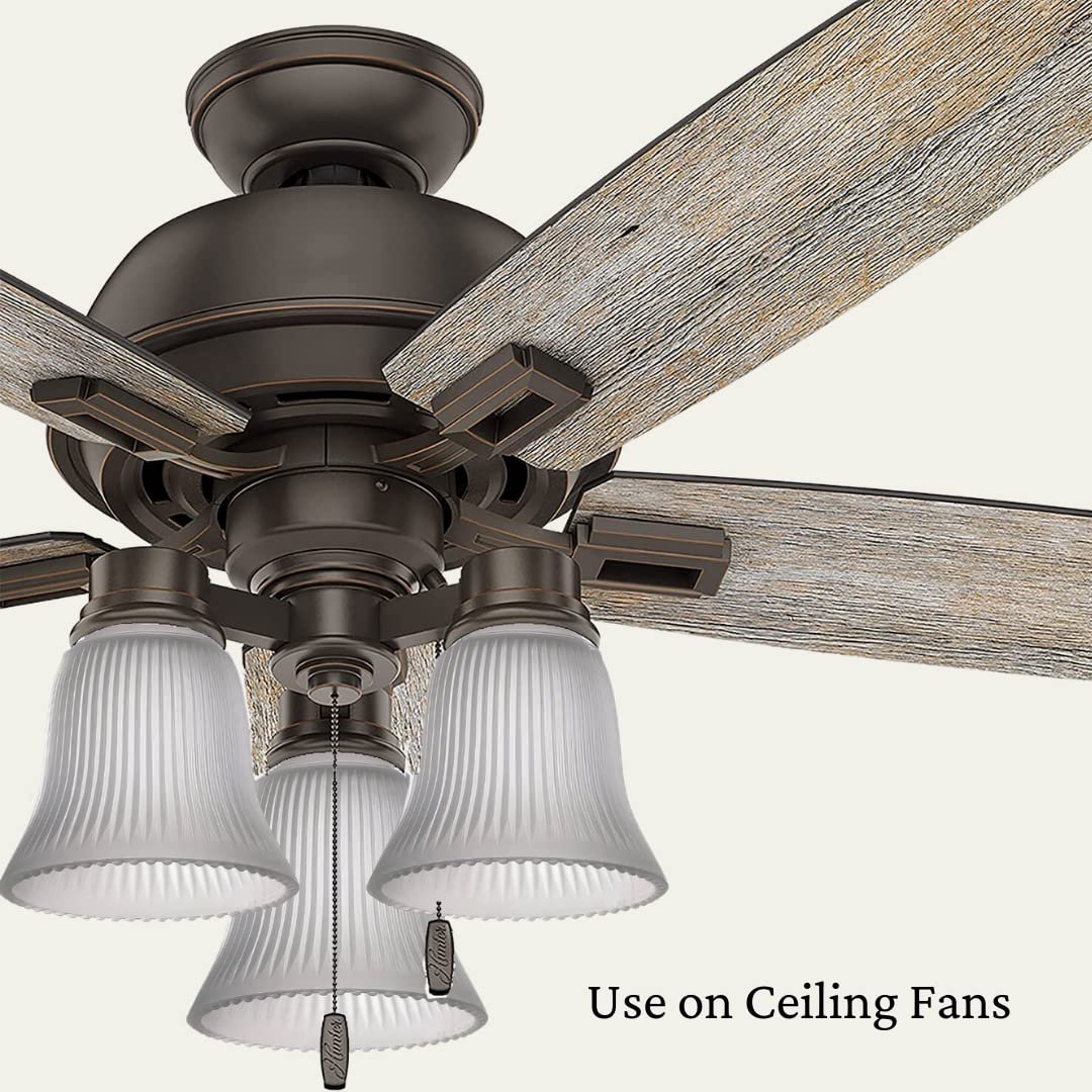 LIGHTACCENTS Ceiling Fan Light Covers For Ceiling Fan Light Kit - Clear Wave Glass Shade Lamp Replacement Kit For Ceiling Fan Light Kits. Clear Glass Shade (4-pack)