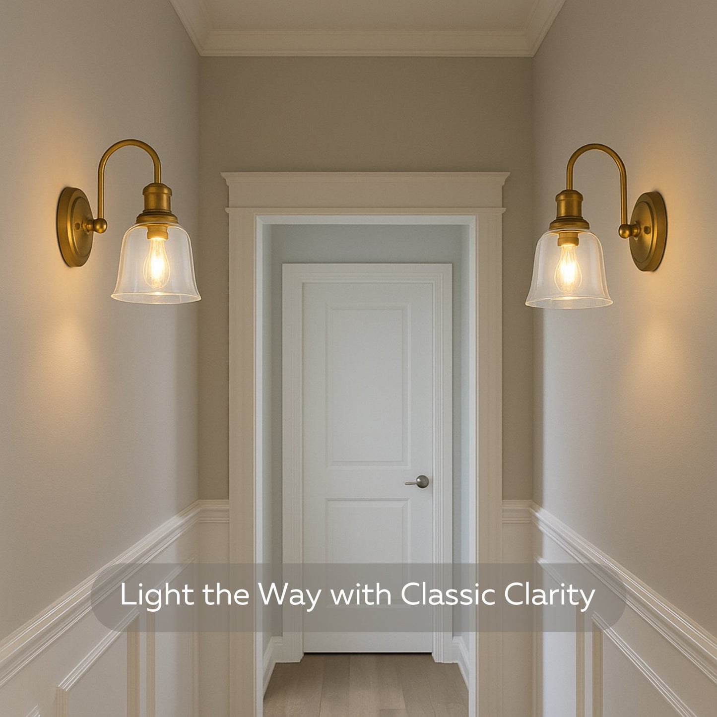 LIGHTACCENTS Ceiling Fan Light Covers For Ceiling Fan Light Kit - Clear Wave Glass Shade Lamp Replacement Kit For Ceiling Fan Light Kits. Clear Glass Shade (4-pack)