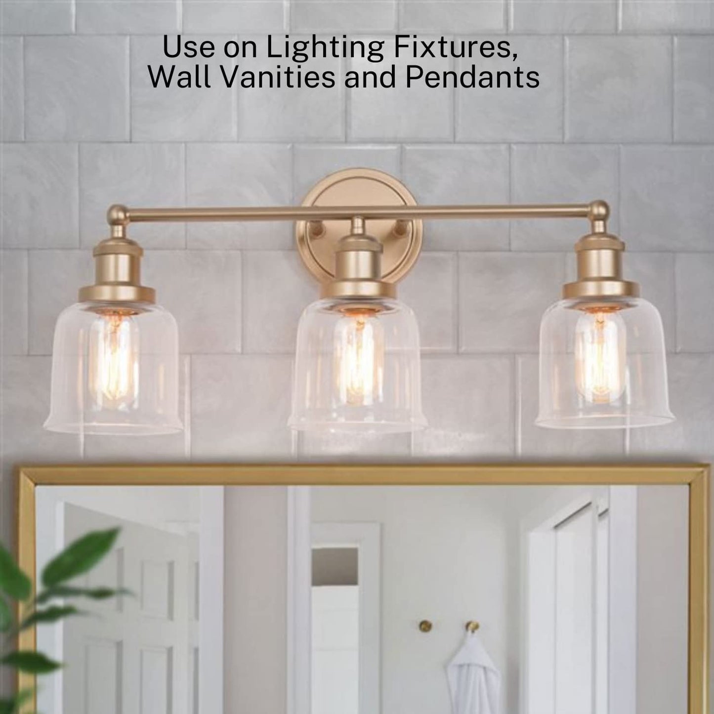 LIGHTACCENTS Ceiling Fan Light Covers For Ceiling Fan Light Kit - Clear Wave Glass Shade Lamp Replacement Kit For Ceiling Fan Light Kits. Clear Glass Shade (4-pack)