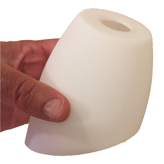 Lightaccents Small Replacement Shades -for Candelabra Base only, Base Hole Dimension: 0.83 inches (21 mm) - White Acrylic Shades (Model 16197-98) (Set of 5)