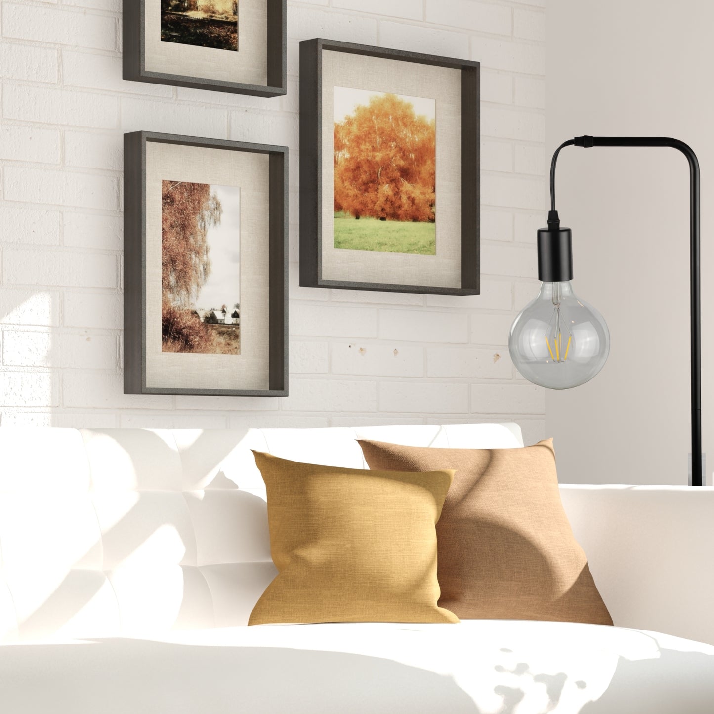 Thomas Floor Lamp - Industrial Standing Lamp with G125 LED Bulb Included