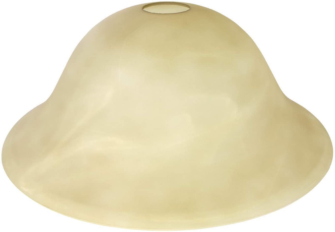 Alabaster Glass Shade Replacement – 12” Torchiere Floor Lamp Globe Shade with Marble Swirl Design
