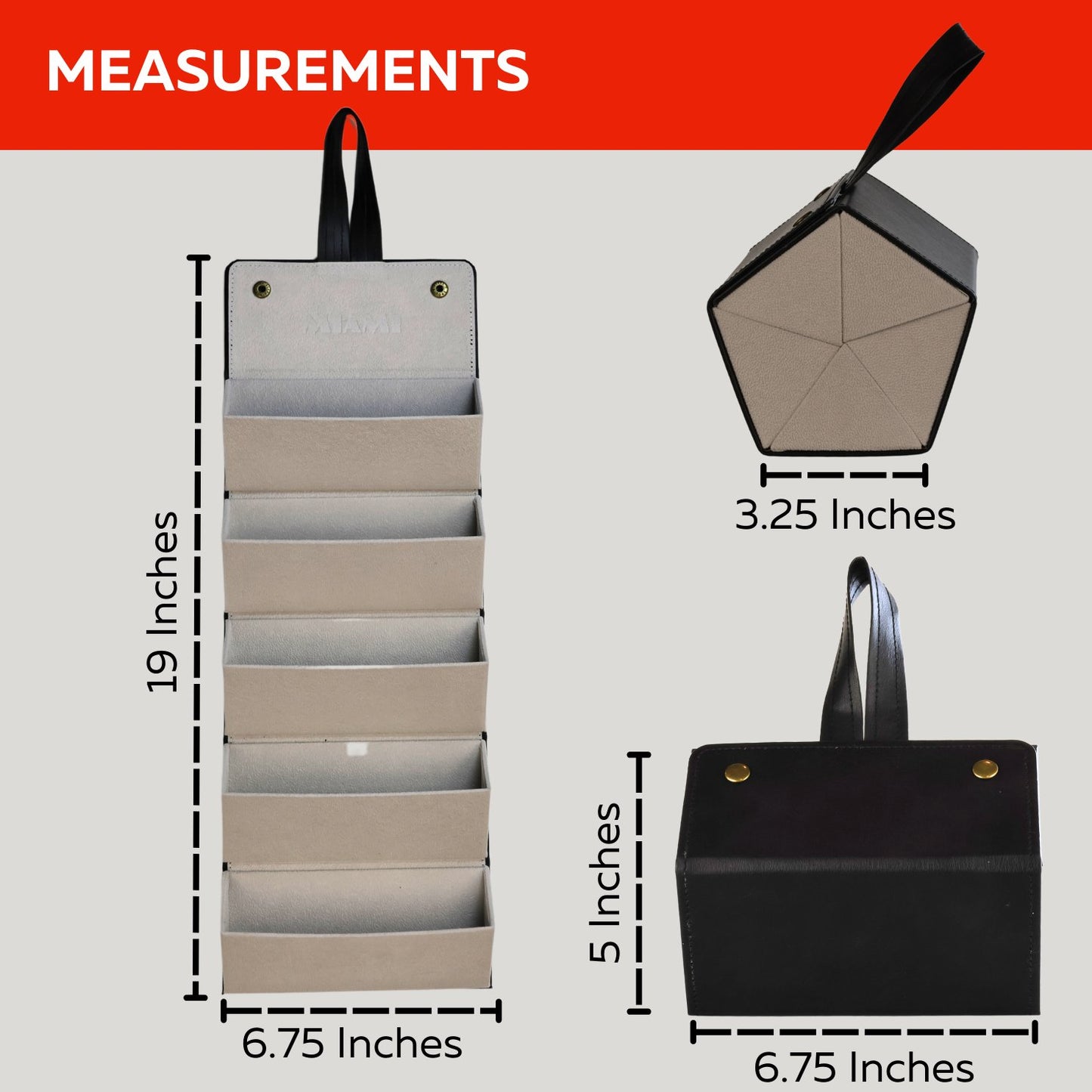 MTNShade Sunglasses Organizer Case Men & Women Retro Sunglasses for Storage Display of Multiple Sunglass