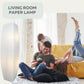 Alumni Paper Floor Lamp with White Paper lantern Shade