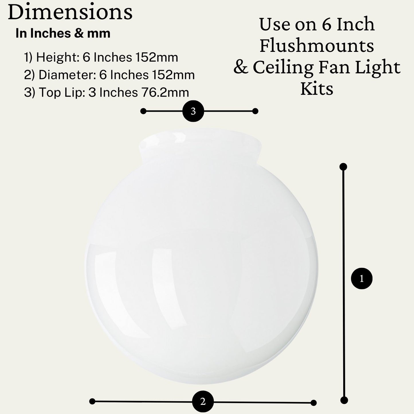 Ceiling Fan Light Covers - Glass Shade Lamp Replacement for Ceiling Fan