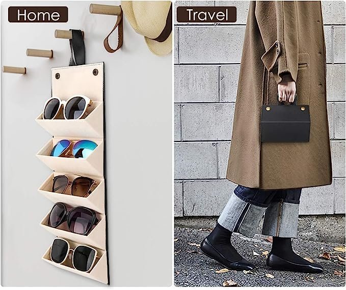 MTNShade Sunglasses Organizer Case Men & Women Retro Sunglasses for Storage Display of Multiple Sunglass