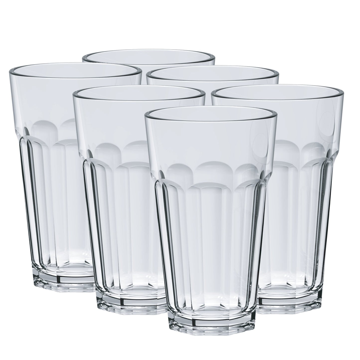 Acrylic Drinking Glasses Drinking Cups Tumbler Glassware (Set of 6)