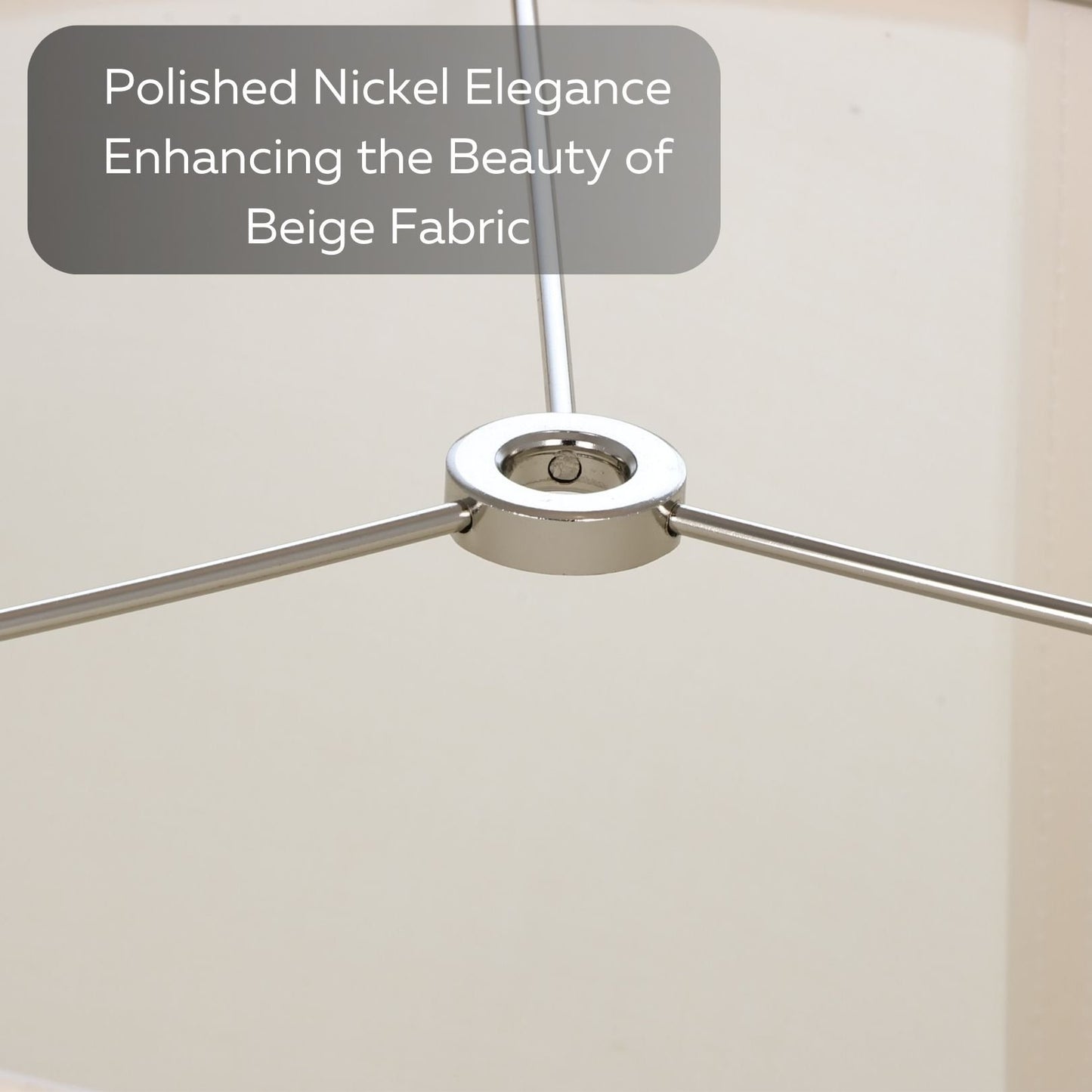 Lamp Shades For Table Lamps - Hand-Crafted Natural Linen Fabric (10" Top x 12" Diam x 9" Tall)- Fits Most Light Fixtures Nickel Spider Harp Included - Beige Linen Fabric with Nickel Finish (2-Pack)