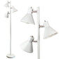 Dorm 3 Light Floor Lamp with 3 Adjustable Reading Room Lights by Lightaccents - Tree Style Standing Lamp with Adjustable Lights - Floor Standing Pole Light - Living Room Lamp (Brushed Nickel)