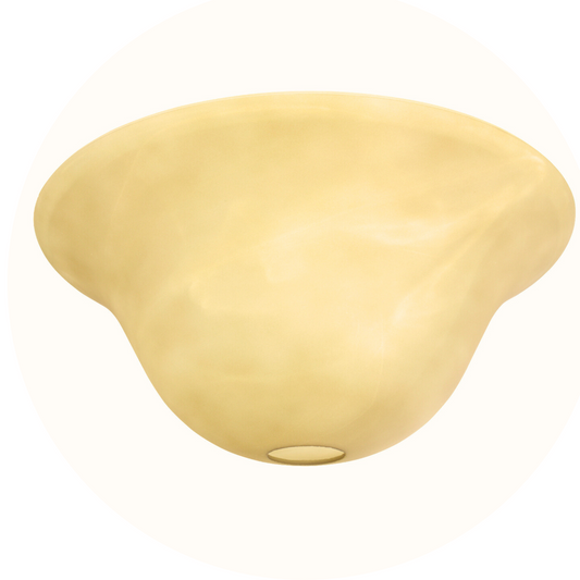 Floor Lamp Amber Alabaster Glass Bowl Shade - Floor Lamp Glass Shade New Packaging for Safe Shipping