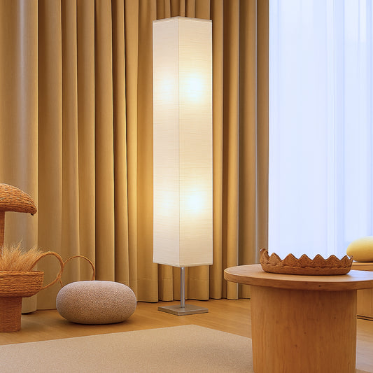 Honors Paper Floor Lamp and White Paper Shade and Foot Switch