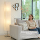 Honors Paper Floor Lamp and White Paper Shade and Foot Switch