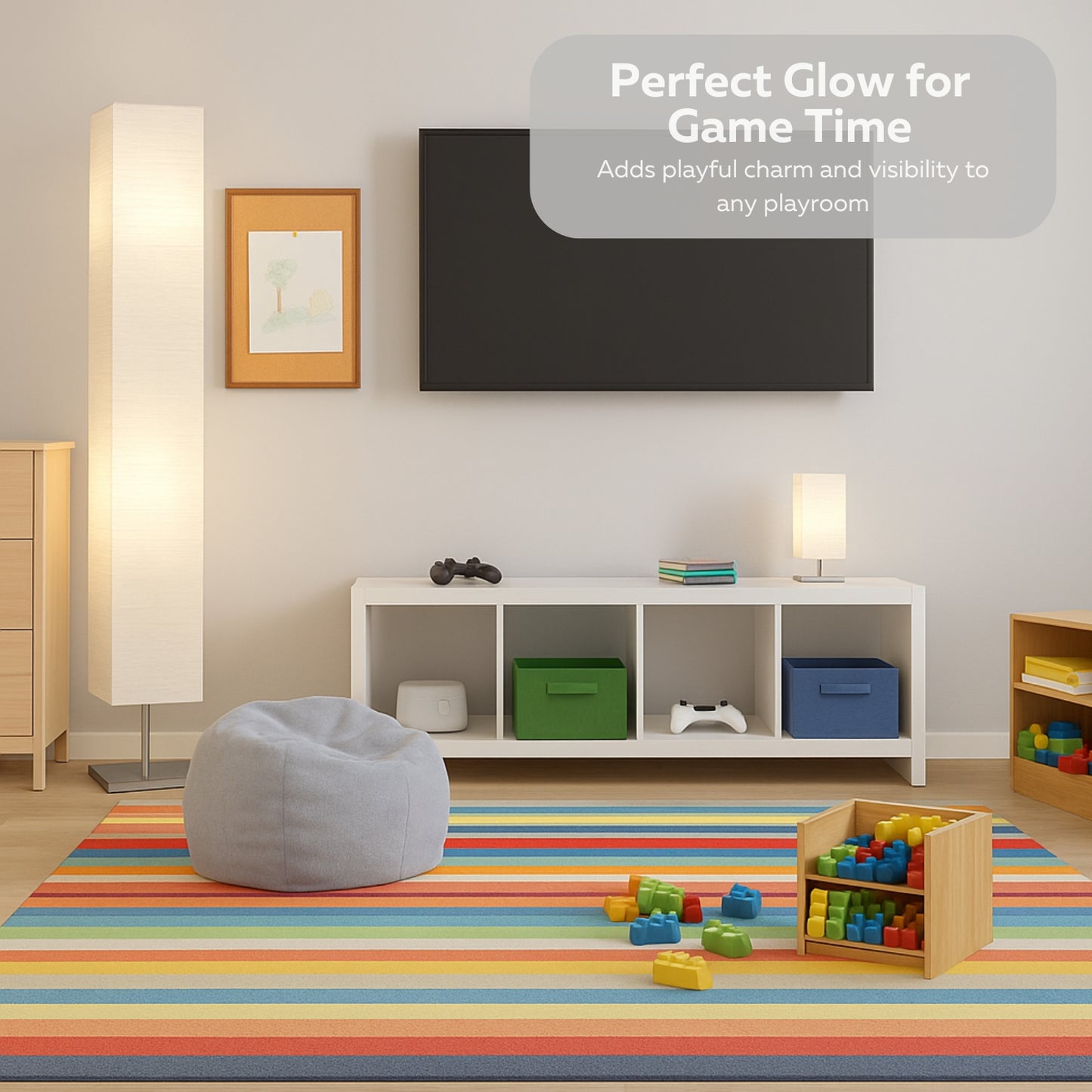 Honors Paper Floor Lamp and White Paper Shade and Foot Switch