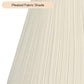 LIGHTACCENTS Pleat Empire Lamp Shade For Table Lamps - Hand-Crafted Linen Fabric 7" Top x 13" Diam x 10" Tall Fits Most Fixtures - Nickel Spider Harp Included - Off White Linen Nickel Finish (1-Pack)