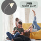 UNO Adjustable Floor Lamp with White Shade (LED Bulb Included)