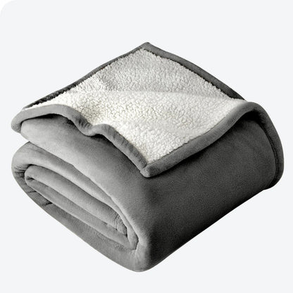 DECOR WORKS Heated Blanket with Controller 60 x 70 Inch - Electric Heating Blanket, Sherpa & Fleece, 4 Heat Settings, 4 Hour Auto Shut Off, Bed Warmer, Battery Heated Blanket for Full Size Beds