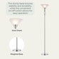 LIGHTACCENTS Floor Lamp for Living Room with Alabaster Glass Shade - Stand Up Torchiere Lamp - Durable Iron Scrollwork