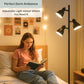 Dorm 3 Light Floor Lamp with 3 Adjustable Reading Room Lights by Lightaccents - Tree Style Standing Lamp with Adjustable Lights - Floor Standing Pole Light - Living Room Lamp (Brushed Nickel)