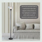 Bronze Torchiere Floor Lamp, 72" with Frosted Glass Shade