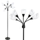 Modern Medusa Floor Lamp - 5 Light Standing Lamp for Bedroom and Living Room with Adjustable Acrylic White Shades - Tall Floor Lamp for Bedroom, Floor Lamps for Living Room