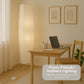 Japanese Rice Paper Floor Lamp – 50” Tall Chrome Base with White Paper Shade