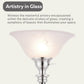 LIGHTACCENTS Floor Lamp for Living Room with Alabaster Glass Shade - Stand Up Torchiere Lamp - Durable Iron Scrollwork