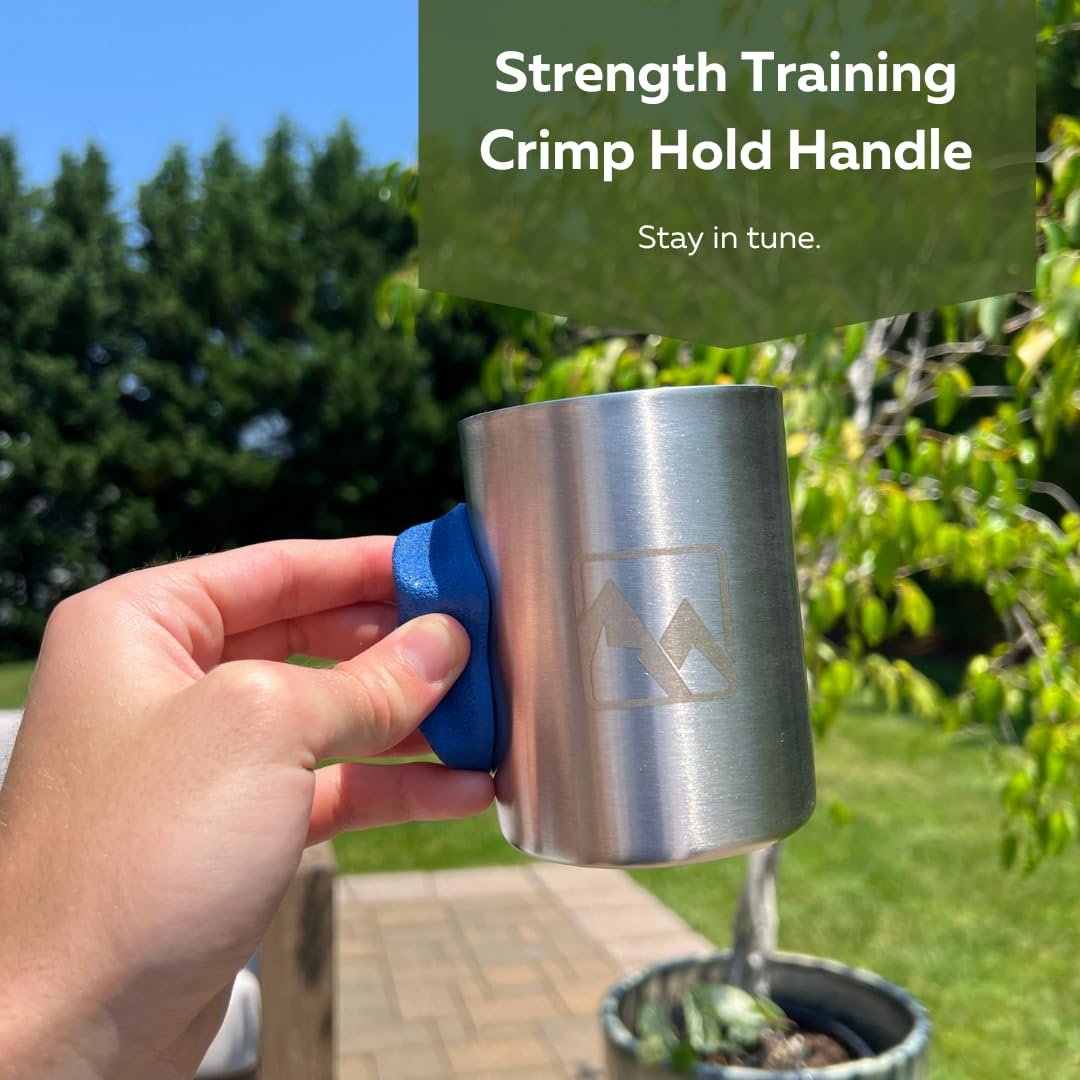 MTNShade 365 Days Coffee 14oz Stainless Steel Cup with Rock Climbing Hold Handle