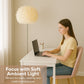 Modern Floor Lamp with White Feather Shade by Light Accents - Standing Lamp for Living Room