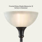 Bronze Torchiere Floor Lamp, 72" with Frosted Glass Shade