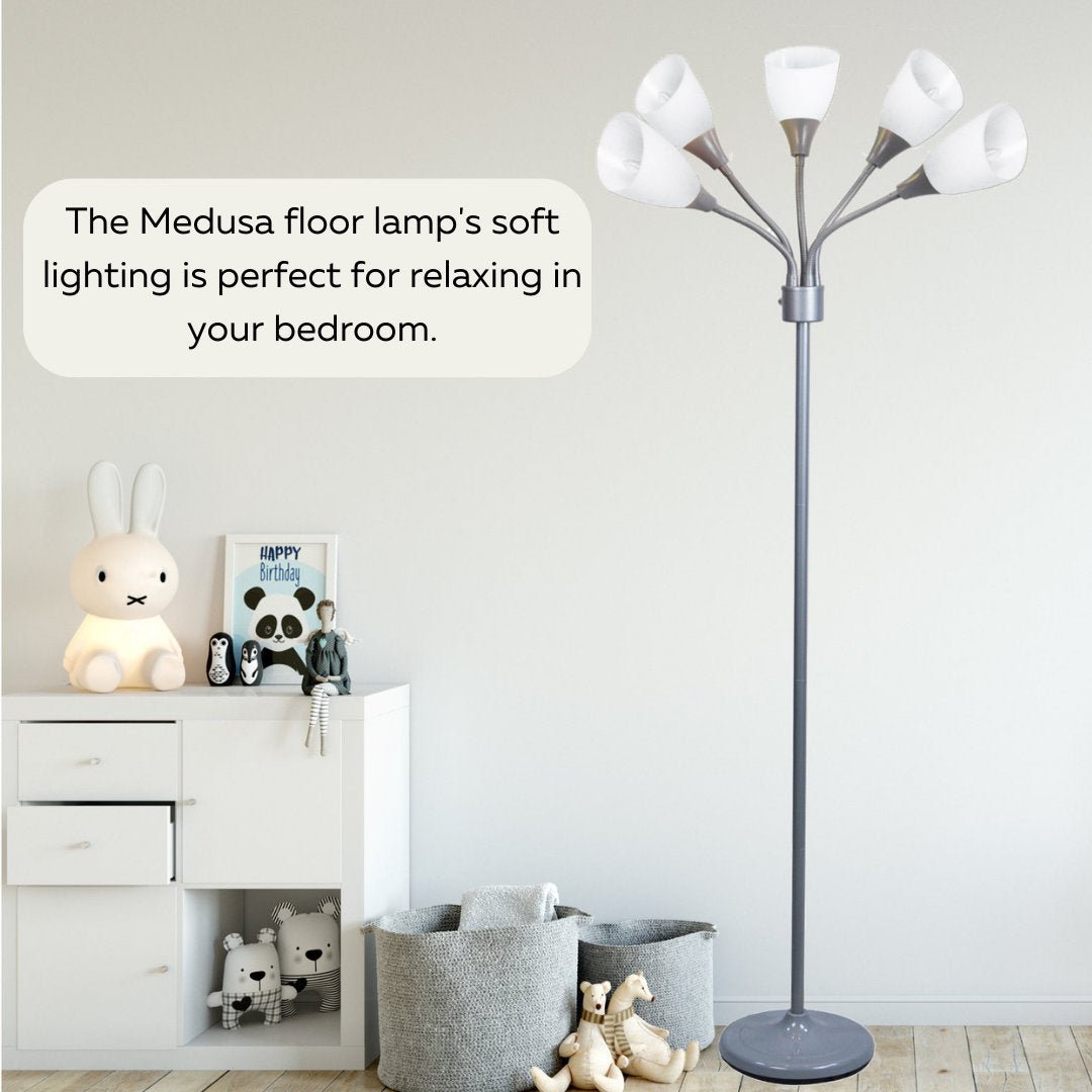 Medusa 5-Light Floor Lamp – Adjustable Shades