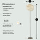 Modern Floor Lamp with White Feather Shade by Light Accents - Standing Lamp for Living Room