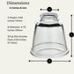 LIGHTACCENTS Ceiling Fan Light Covers For Ceiling Fan Light Kit - Clear Wave Glass Shade Lamp Replacement Kit For Ceiling Fan Light Kits. Clear Glass Shade (4-pack)
