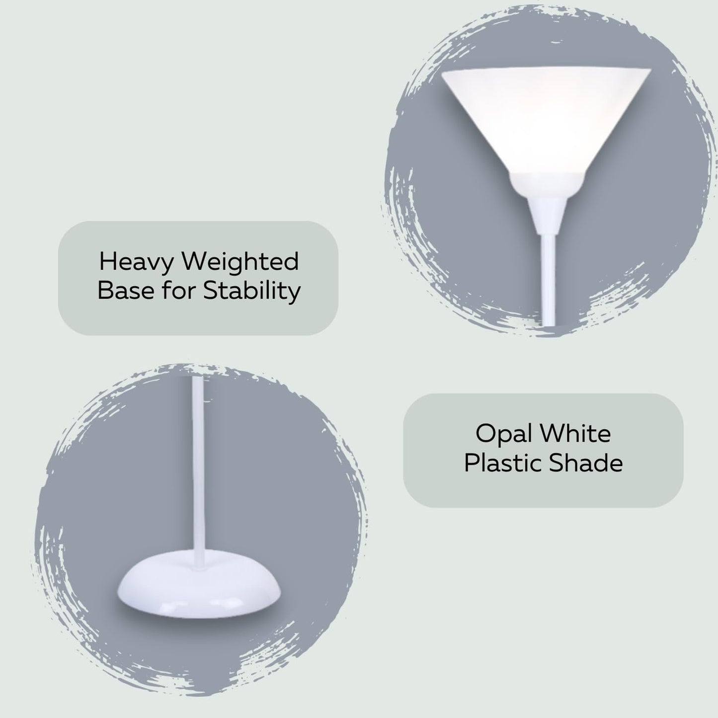 Floor Lamp with Opal White Cone Shade