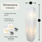Japanese Rice Paper Floor Lamp – 50” Tall Chrome Base with White Paper Shade