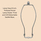 White Pleated Lamp Shade 7" x 13" x 10" Tall