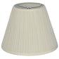 LIGHTACCENTS Pleat Empire Lamp Shade For Table Lamps - Hand-Crafted Linen Fabric 7" Top x 13" Diam x 10" Tall Fits Most Fixtures - Nickel Spider Harp Included - Off White Linen Nickel Finish (1-Pack)