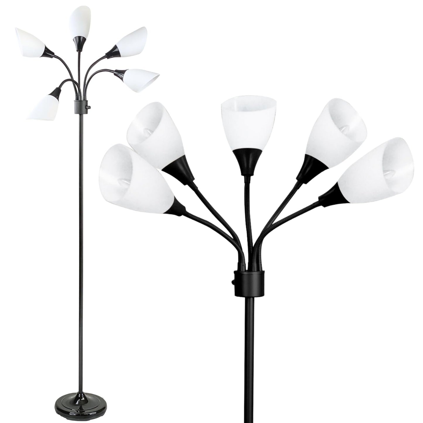 Medusa 5-Light Floor Lamp – Adjustable Shades