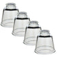 LIGHTACCENTS Ceiling Fan Light Covers For Ceiling Fan Light Kit - Clear Wave Glass Shade Lamp Replacement Kit For Ceiling Fan Light Kits. Clear Glass Shade (4-pack)