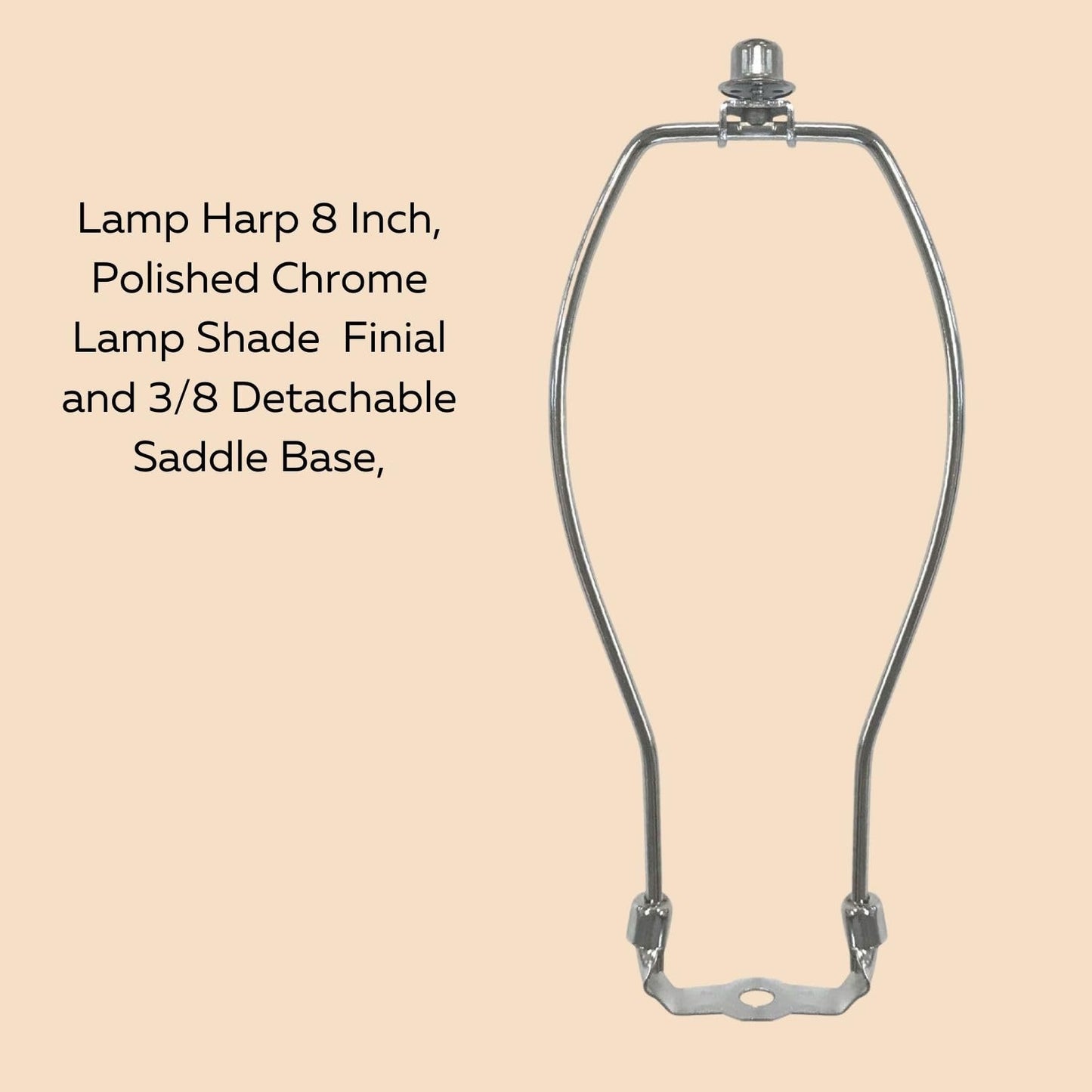 LIGHTACCENTS Lamp Shades For Table Lamps - Hand-Crafted Natural Linen Fabric 8" Top x 8" Diam x 11" Tall Fits Most Light Fixtures Nickel Spider Harp Included - White Linen Nickel Finish (1-Pack)