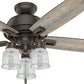 LIGHTACCENTS Ceiling Fan Light Covers For Ceiling Fan Light Kit - Clear Wave Glass Shade Lamp Replacement Kit For Ceiling Fan Light Kits. Clear Glass Shade (4-pack)